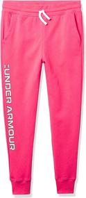 img 2 attached to Under Armour Fleece Joggers Cerise Girls' Clothing at Active