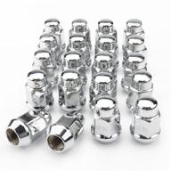 rying 20pcs chrome 1/2-20 lug nuts: closed end bulge acorn for 5 lug wheels - 1.4 inch tall логотип