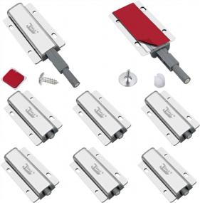 img 4 attached to Jiayi 8 Pack Magnetic Push Latches For Cabinets - Heavy Duty Touch Latches For Kitchen Doors And Drawers - Easy Push Release For Drawer Closure - Pop Out Cabinet Hardware For Convenient Access