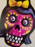 img 1 attached to 10 Piece Day Of The Dead Cutouts - Skeleton Face Signs Halloween Decorations, 4.75", Multicolored | Beistle review by Brokencyde Greer