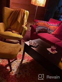img 4 attached to Обновите свою гостиную с помощью стильного дивана Ivinta с тафтингом в стиле модерн середины века в сером цвете - маленький размер, большой эффект!