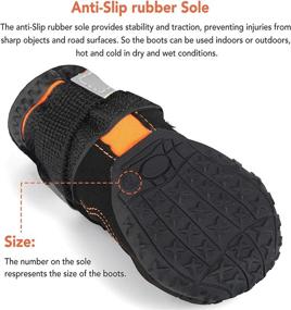 img 1 attached to 🐾 Ufanore Waterproof Dog Shoes with Reflective Strip, Rugged Rubber Sole | Anti-Slip Boots for Winter & Summer | Paw Protectors for Small & Large Dogs