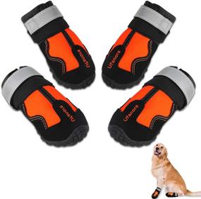 img 4 attached to 🐾 Ufanore Waterproof Dog Shoes with Reflective Strip, Rugged Rubber Sole | Anti-Slip Boots for Winter & Summer | Paw Protectors for Small & Large Dogs