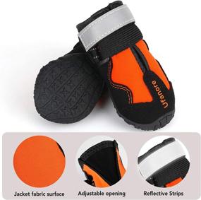 img 2 attached to 🐾 Ufanore Waterproof Dog Shoes with Reflective Strip, Rugged Rubber Sole | Anti-Slip Boots for Winter & Summer | Paw Protectors for Small & Large Dogs