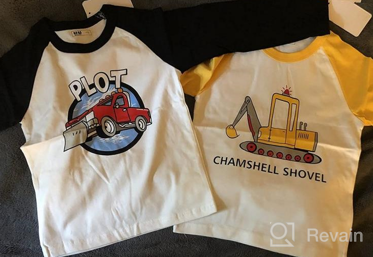 img 1 attached to 👕 Adorable Toddler Excavator T Shirt Trio - SUPFANS Boys' Tops, Tees & Shirts Bundle review by Dee Holt