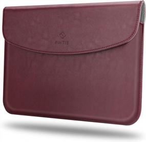 img 4 attached to 📚 Fintie Sleeve Case for Microsoft Surface Go Series - Slim Fit Vegan Leather Cover with Stylus Loop, Compatible with Type Cover Keyboard - Burgundy