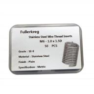 secure your project with fullerkreg's 50-piece m6-1x1.5d wire thread inserts in 304 stainless steel logo