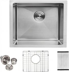 img 4 attached to Upgrade Your Kitchen With Lordear'S 21 Inch 16 Gauge Stainless Steel Single Bowl Sink For Optimal Bar And Prep Space