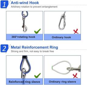 img 1 attached to 🐕 GuangTouL Dog Runner Tie Out Cable - Lightweight and Durable for Dogs Up to 45lbs, 15ft/25ft Lead Line - Perfect for Yard, Camping, Park, and Outdoor Activities