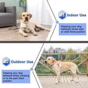 img 3 attached to 🐕 GuangTouL Dog Runner Tie Out Cable - Lightweight and Durable for Dogs Up to 45lbs, 15ft/25ft Lead Line - Perfect for Yard, Camping, Park, and Outdoor Activities