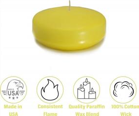 img 3 attached to Add Serene Ambiance With CandleNScent Unscented 3-Inch Floating Candles - Pack Of 3 In Yellow