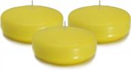add serene ambiance with candlenscent unscented 3-inch floating candles - pack of 3 in yellow логотип
