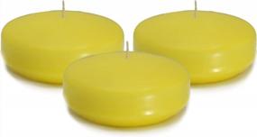 img 4 attached to Add Serene Ambiance With CandleNScent Unscented 3-Inch Floating Candles - Pack Of 3 In Yellow