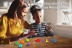 img 3 attached to Монтессори деревянная головоломка с цифрами для детей-радужная счетная математическая игрушка для детей 3-5 лет, развивающие блоки для дошкольного обучения