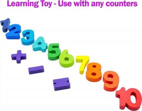 img 1 attached to Монтессори деревянная головоломка с цифрами для детей-радужная счетная математическая игрушка для детей 3-5 лет, развивающие блоки для дошкольного обучения