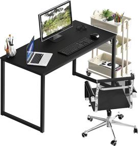img 3 attached to SHW Home Office 40-Inch Computer Desk, Black