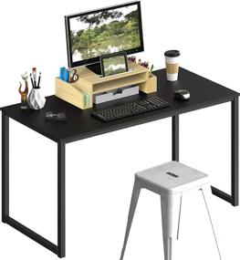 img 2 attached to SHW Home Office 40-Inch Computer Desk, Black