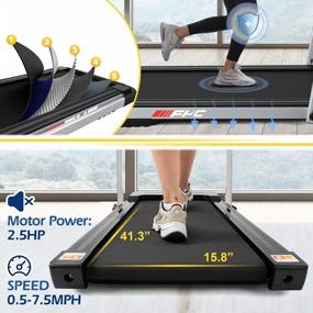 img 1 attached to FYC Under Desk Treadmill: Foldable 2-In-1 Running Machine For Small Spaces