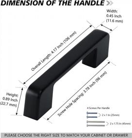 img 3 attached to Обновите свои шкафы с помощью стильных и прочных черных ручек кухонного шкафа VECELO - 10 шт.