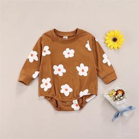 img 3 attached to 👶 Crewneck Sweater Romper Long Sleeve Bodysuit Top - Unisex Baby Boy Girl Oversized Pullover for Fall