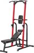 zenova multi-function power tower pull up bar station workout dip station with j hook home strength training fitness equipment logo