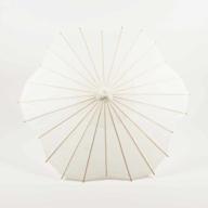 white scallop shaped 32 inch paper parasol umbrella by quasimoon at paperlanternstore.com for enhanced seo logo