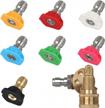 styddi pivoting coupler kit: 5 rotation angles, 1/4 inch, 2.5 gpm, 4500 psi pressure washer tips & quick connect adapter logo