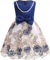 🎄 stylish nssmwttc christmas embroidery dress for girls 2-9 years + bonus necklace логотип