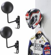 🎧 dr.dj helmet rack: versatile 180 degree rotation motorcycle helmet holder with 2 hooks for coats, caps, and various helmets - ideal motorcycle accessories for football, baseball, rugby enthusiasts logo