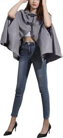 img 2 attached to Stay Trendy And Chic With CHARTOU Women'S Wool Baggy Poncho Cape Cardigans