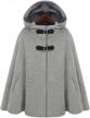 stay trendy and chic with chartou women's wool baggy poncho cape cardigans logo