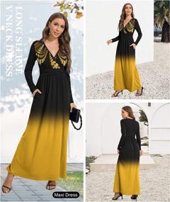 img 1 attached to Plus Size Long Sleeve Maxi Dress With Pockets - A Perfect Casual Party Dress For Women!