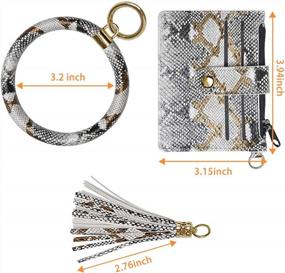 img 3 attached to Women'S Doormoon Tassel Keychain Wallet Wristlet Bracelet Ring Bangle