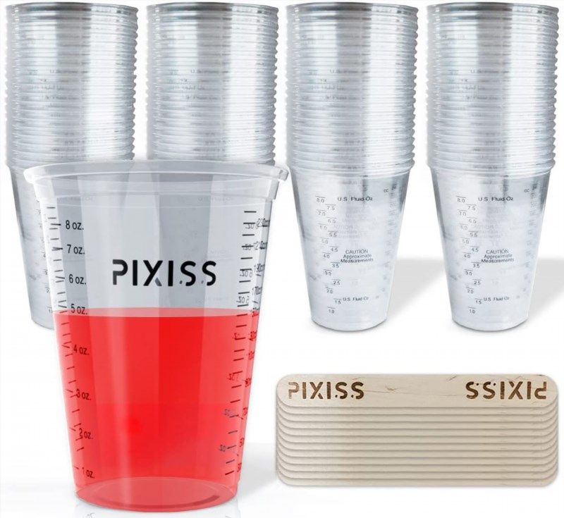 10 oz Clear Plastic Disposable Epoxy Resin Mixing Cups