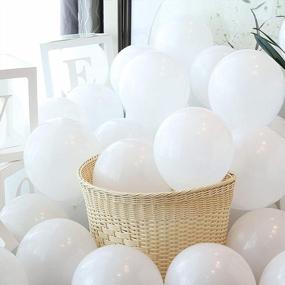 img 4 attached to 120 белых 5-дюймовых латексных мини-воздушных шаров для вечеринок - идеально подходит для любого случая!