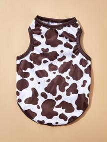 img 1 attached to Milumia Pet Dog Shirt For Small Medium Puppy Dogs Cow Print Tank Tops Cat Clothes Multicolor X-Small