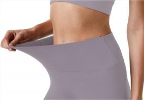 img 2 attached to YJ Metayunjia женские маслянистые мягкие леггинсы с высокой талией для йоги с внутренним карманом, узкие брюки для тренировок