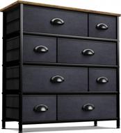 8-drawer dresser storage tower: steel frame & wood top for bedroom, closet, hallway, nursery & entryway organization logo