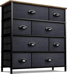img 4 attached to 8-Drawer Dresser Storage Tower: Steel Frame & Wood Top For Bedroom, Closet, Hallway, Nursery & Entryway Organization