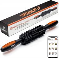 deep tissue muscle roller massage stick by urbnfit - ideal for athletes, yoga, physical therapy, and recovery from sore muscles - includes free workout guide logo