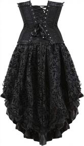 img 2 attached to Unleash Your Gothic Side With Kranchungel'S Steampunk Corset Skirt Renaissance Dress