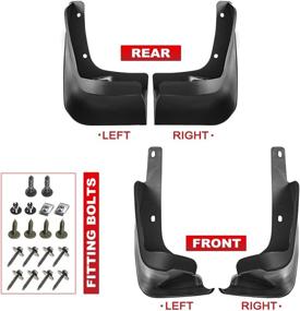 img 3 attached to 🚗 High-Quality 4PCS Mudguards Mud Flaps for Toyota Corolla Base C CE 2014-2017 Sedan (Excludes Fender Flares & S, SE, LE Models) Front & Rear 4-PC Set of Splash Guards Compatible with Corolla