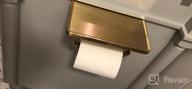 картинка 1 прикреплена к отзыву Matte Black TRUSTMI Toilet Paper Holder With Phone Shelf | Wall Mounted Bathroom Storage & Tissue Dispenser от Wesley Bell