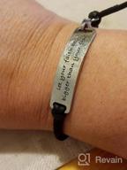 img 1 attached to Yiyang Motivational Inspirational Leather Bracelet - Adjustable Bangle Jewelry in Stainless Steel review by Nick Grays