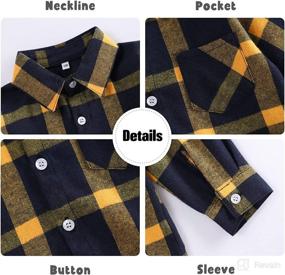 img 1 attached to 👶 Adorable Plaid Flannel Toddler Shirt: Long Sleeve T-Shirt Tops for Baby Boys and Girls, Premium Kid's Clothes