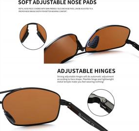 img 1 attached to SUNGAIT Polarized Sunglasses - Ultra Lightweight, Rectangular Design With UV400 Protection