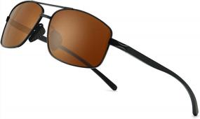 img 4 attached to SUNGAIT Polarized Sunglasses - Ultra Lightweight, Rectangular Design With UV400 Protection