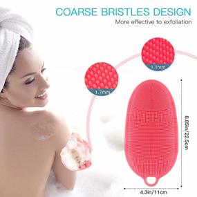 img 3 attached to Body Brush For Sensitive Skin - Soft Silicone Bath Exfoliating Glove For Gentle Cleansing And Scrubbing - Food-Grade Material And Delicate Pink Hue