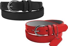 img 1 attached to Womens Casual Colors Leather Single Women's Accessories via Belts