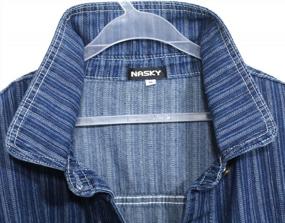 img 2 attached to Wardrobe Essential: NASKY Womens Classic Cropped Denim Jacket With Pockets
